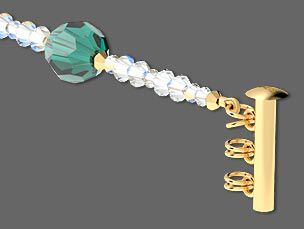 Multi-strand clasp with a beaded